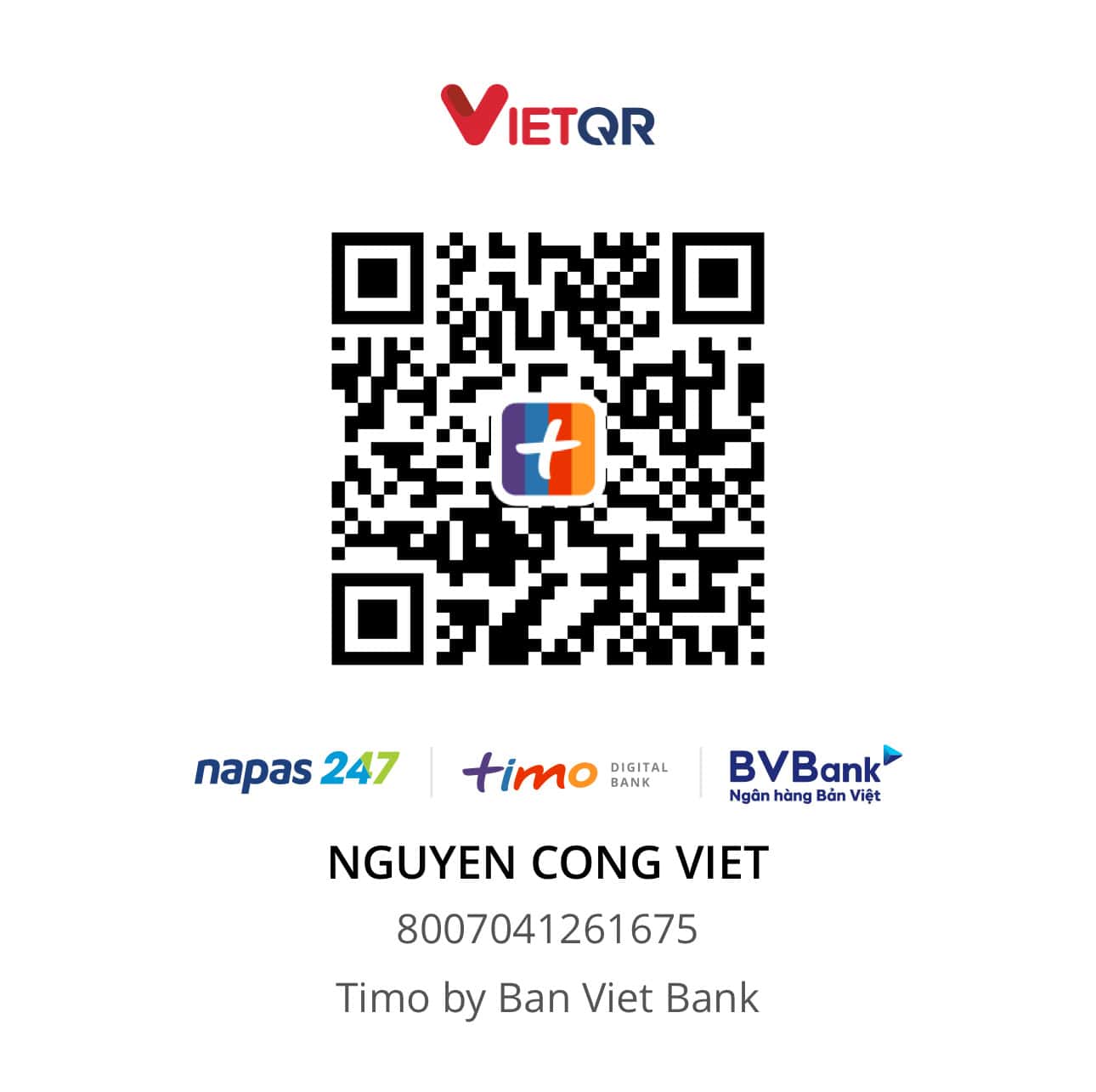 Donate mời qua chuyển khoản ngân hàng