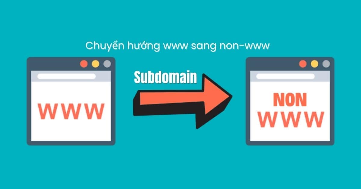 Chuyển hướng www sang non www cho Subdomain Chuyển hướng www sang non www cho Subdomain