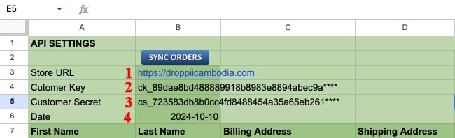 Đồng bộ đơn hàng WooCommerce lên Google Sheet Thiết lập đồng bộ đơn hàng lên Google Sheet