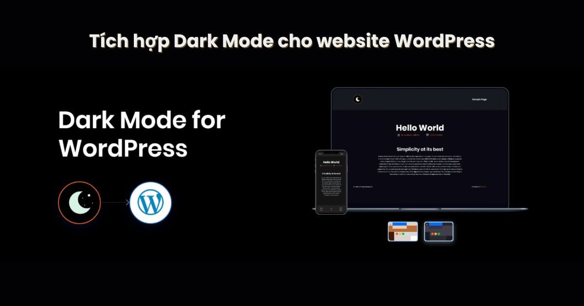 Tích hợp Dark Mode cho website WordPress