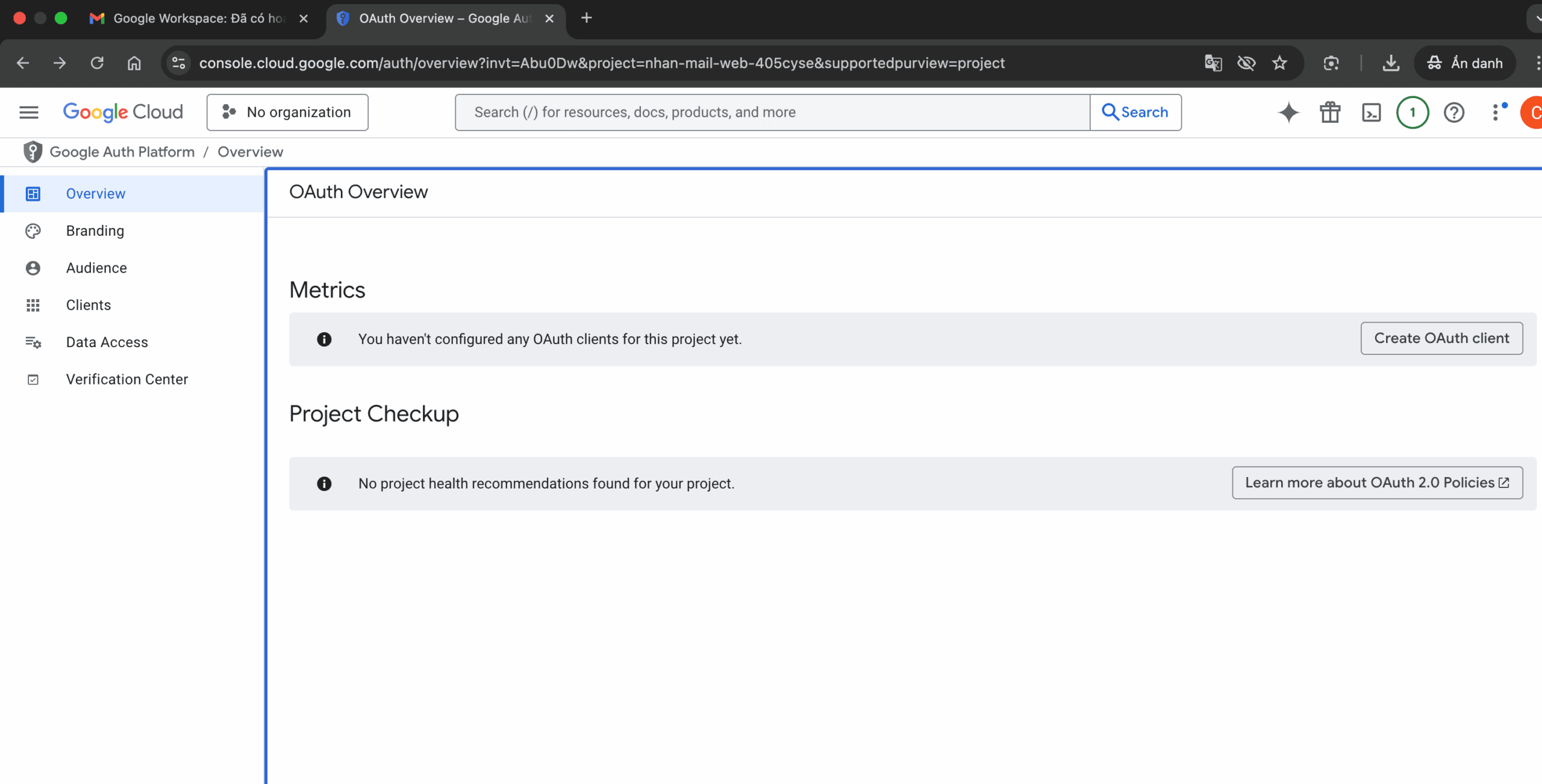 tạo Create Auth client