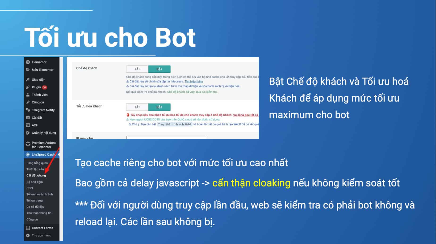Tối ưu cho Bot