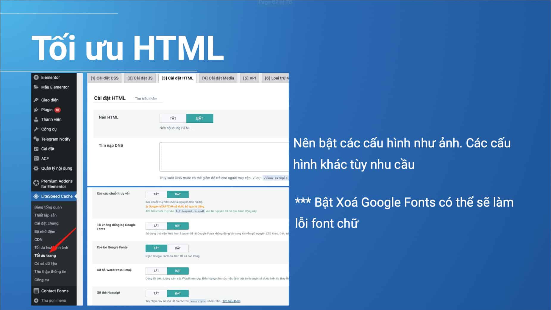 Cài đặt HTML