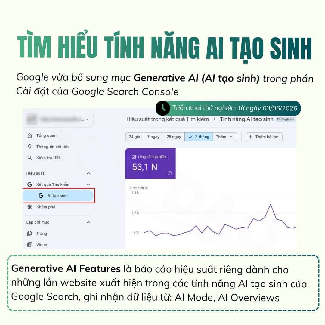AI Tạo Sinh Trong Google Search Console Tính Năng Generative AI Features Beta