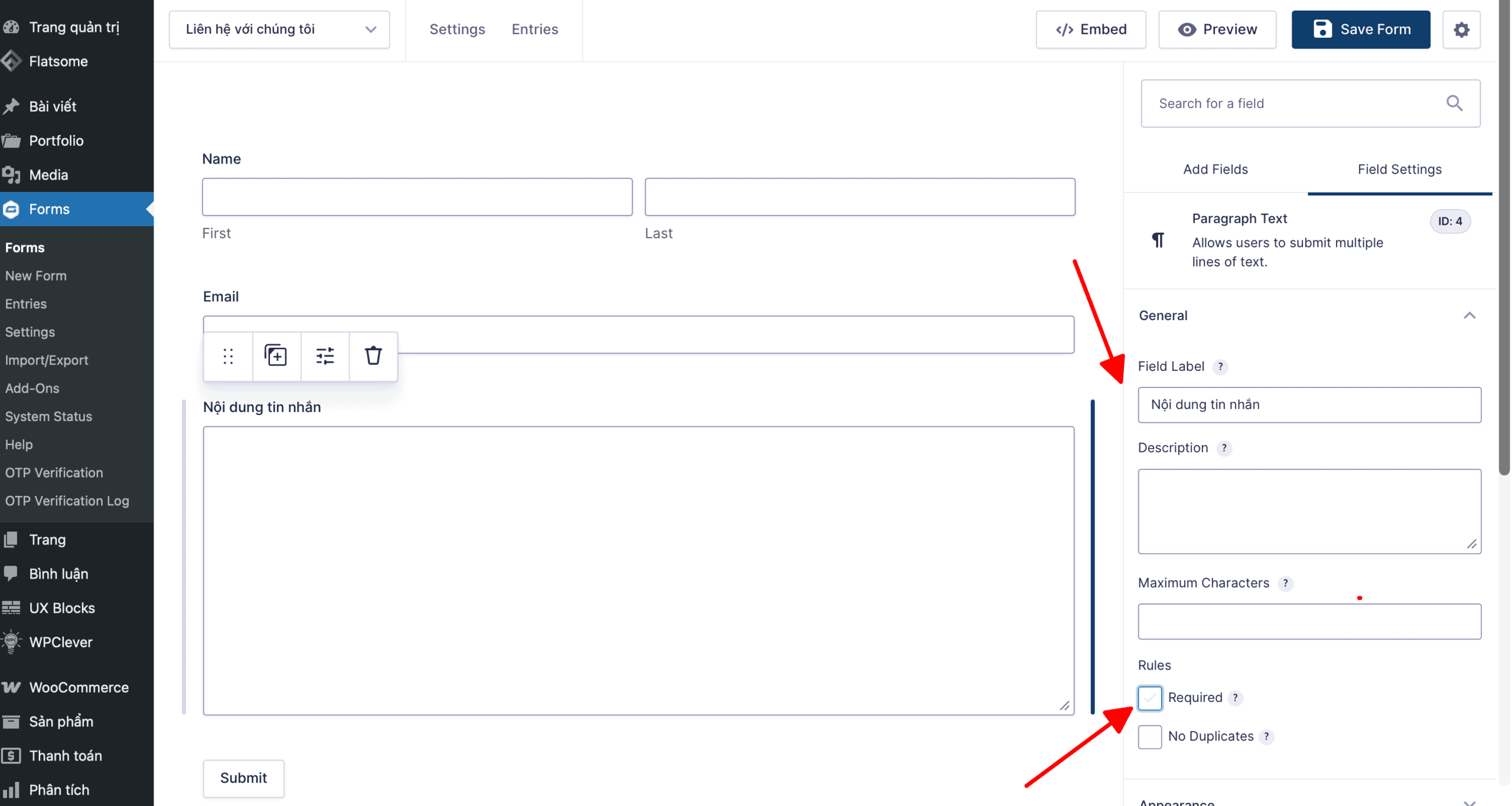 Hướng dẫn cài đặt Gravity Forms trên WordPress Kéo thả các trường dữ liệu (Fields) vào form