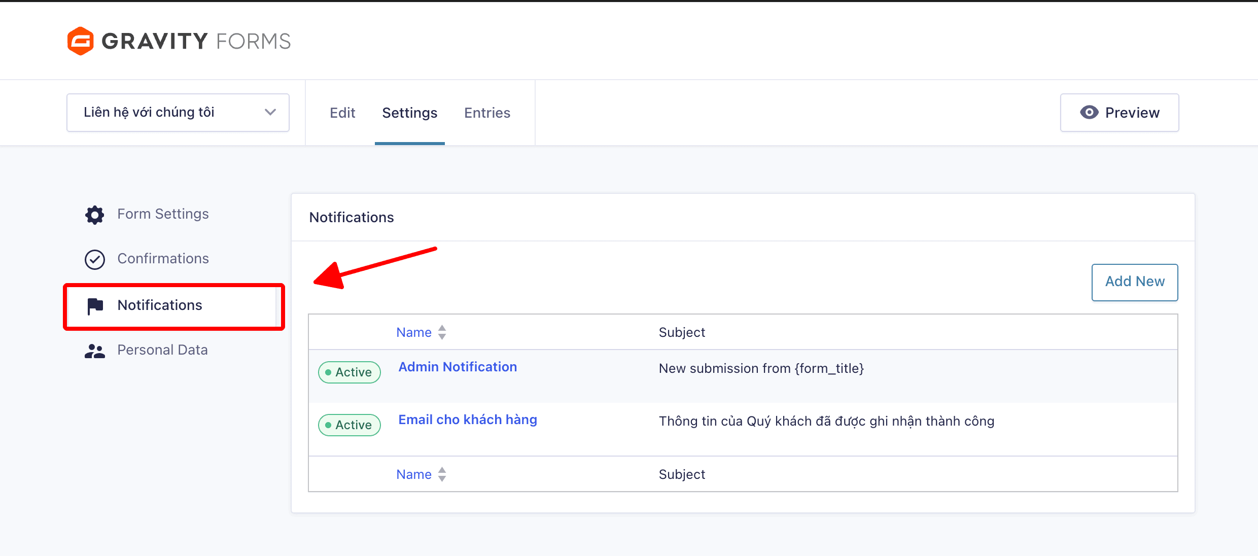 Hướng dẫn cài đặt Gravity Forms trên WordPress Gravity Forms Notification