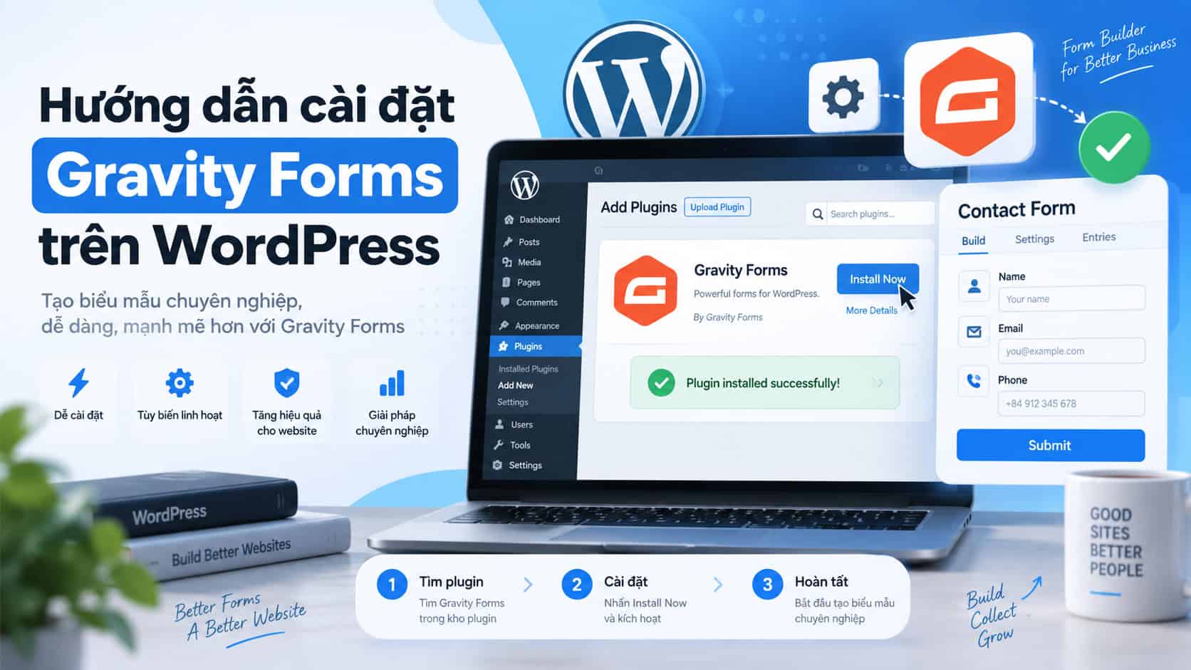Hướng dẫn cài đặt Gravity Forms trên WordPress